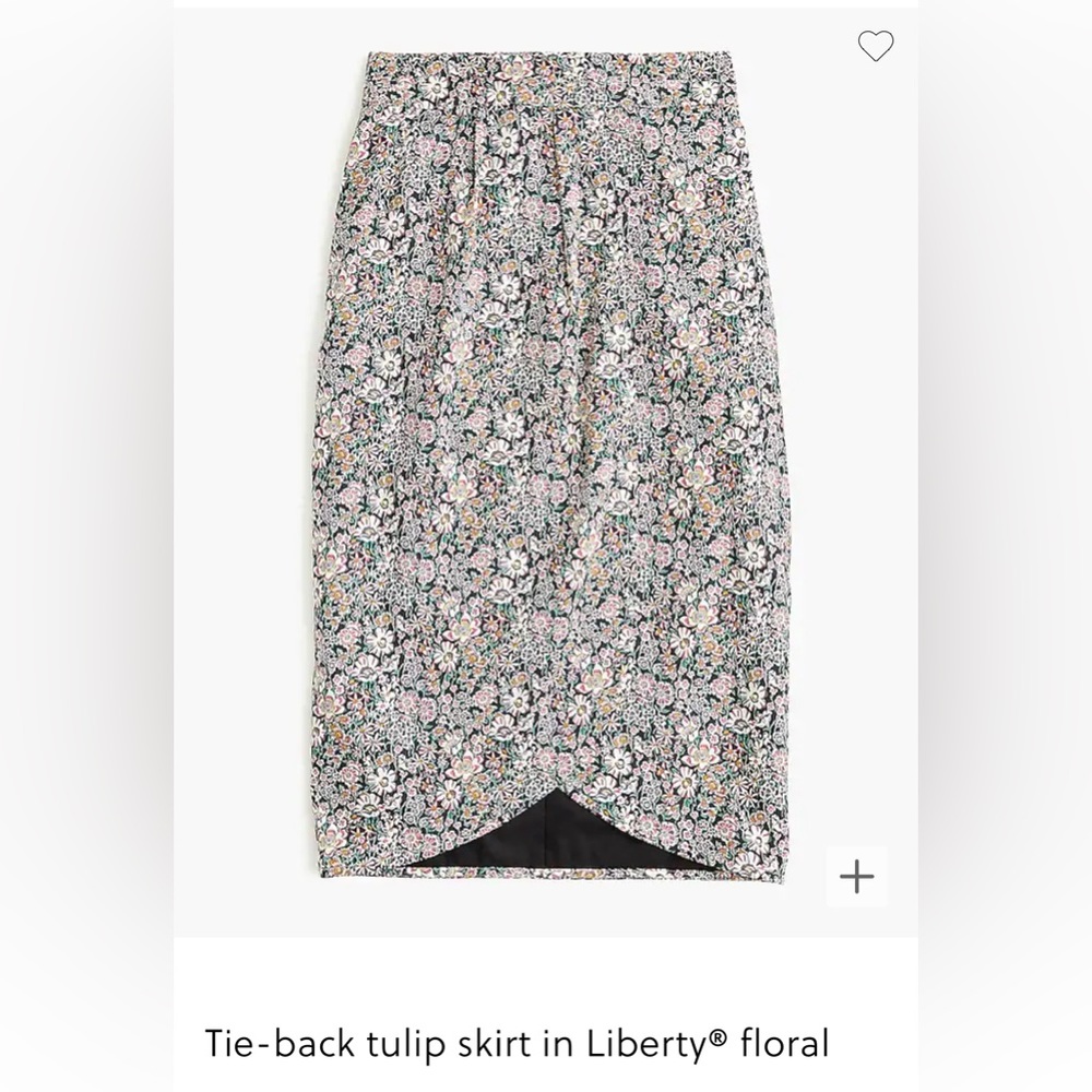 J Crew Tie-back tulip skirt in Liberty® floral Size 6 NWOT